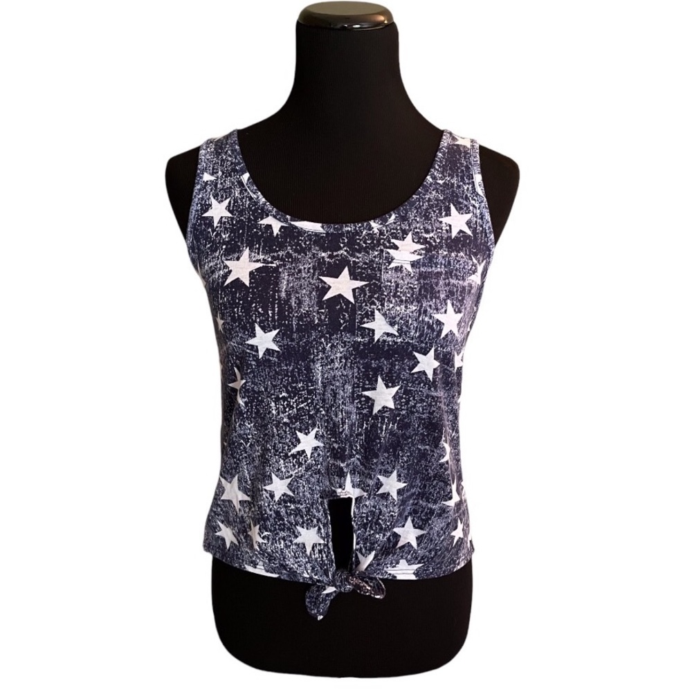 Rebellious Star Crop Tank Top Size Small - Picture 1 of 10
